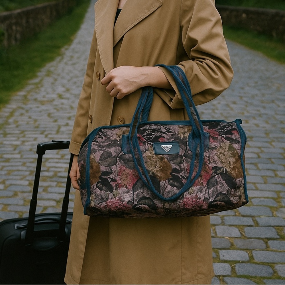 VINTAGE Tapestry Weekender Duffle Bag Riviera